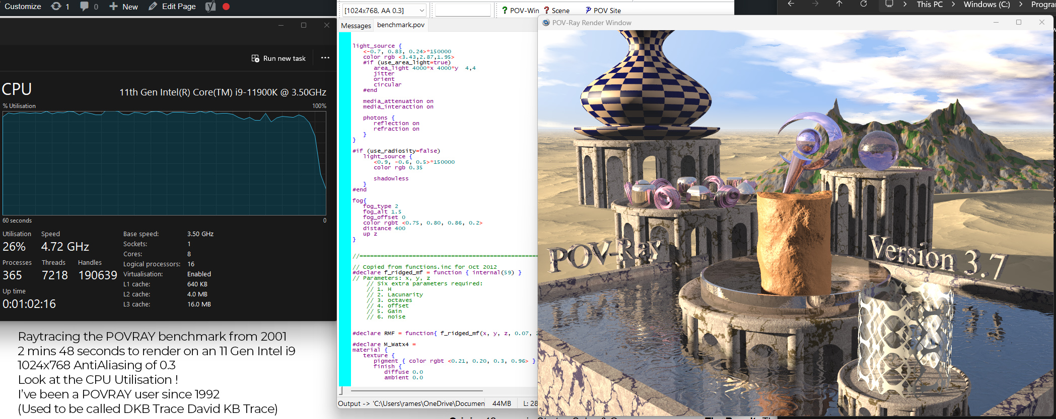 A responsive raytraced image